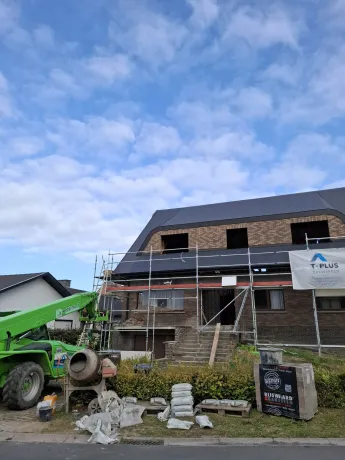 Dakconstructie en dak in leien